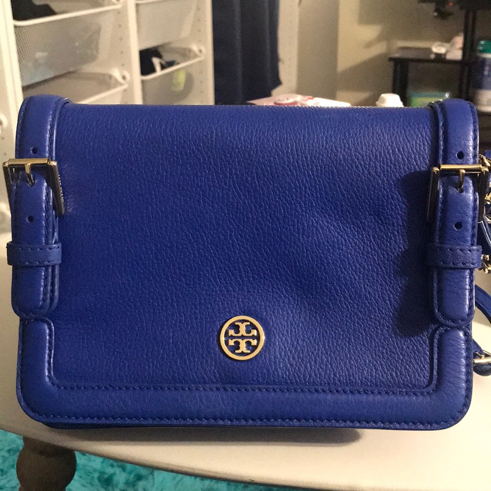 Tory Burch Navy Blue Shoulder Bag